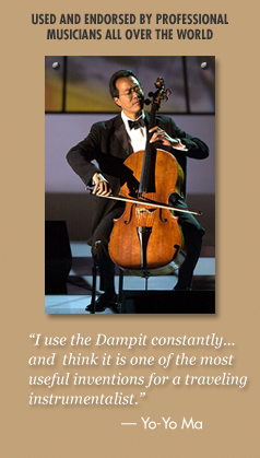 Dampits are used and endorsed by professional musicians